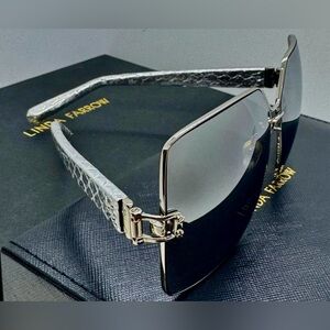 ✨ LINDA FARROW “LFL124” MIRRORED LUXE SUNGLASSES ✨new in box